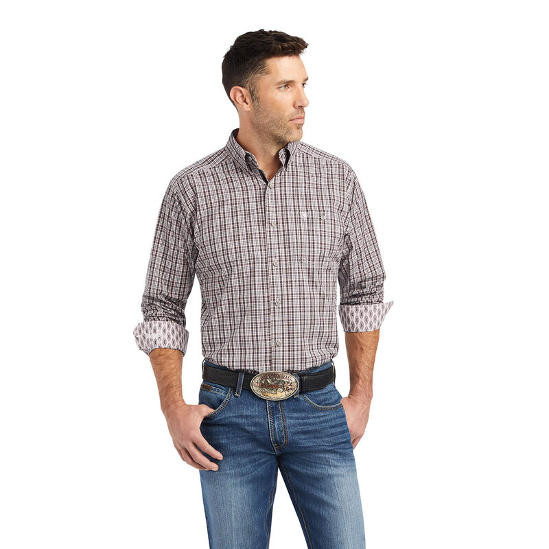 Camisas Ariat Relentless Resolute Stretch Classic Fit Gris Hombre - Chile 864-TKELZS